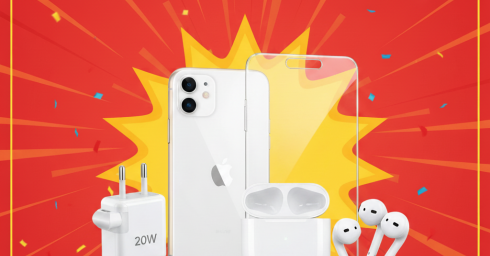 TẶNG FULL COMBO PHỤ KIỆN CHO iPHONE - BỘ SẠC, ỐP LƯNG, CƯỜNG LỰC, TAI NGHE